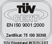 nr certyfikatu ISO 9001: 75 100 30398