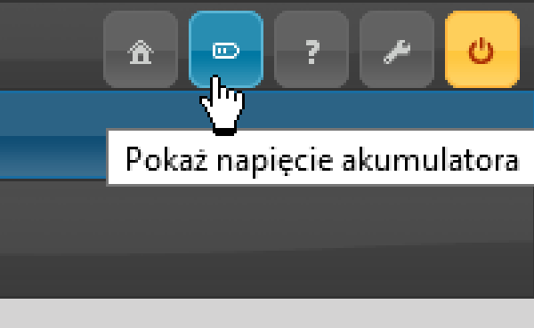 Przycisk pokaż napięcie akumulatora