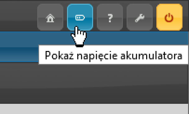 Przycisk pokaż napięcie akumulatora